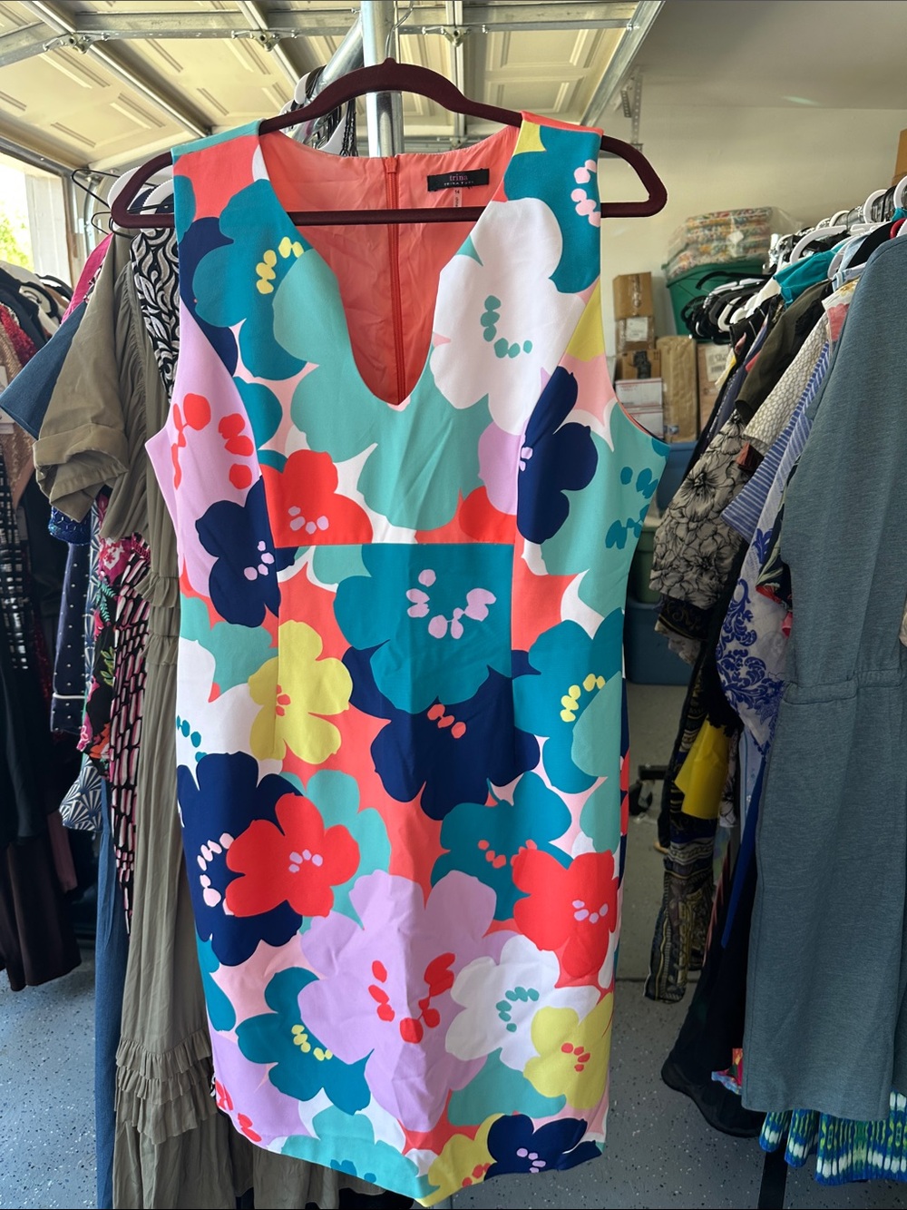 Trina Turk Multicolor Floral Midi Dress